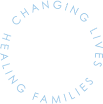 Changing Lives Healing Families circular brand stamp