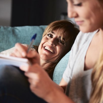 woman smiling