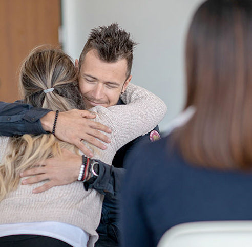 2 people hugging