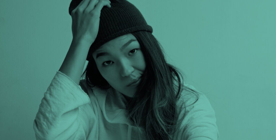 asian lady with beanie