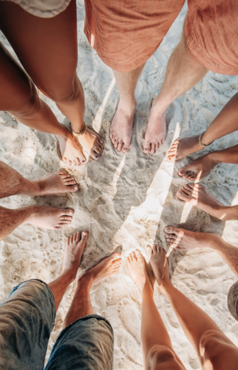 a family's circle of feet