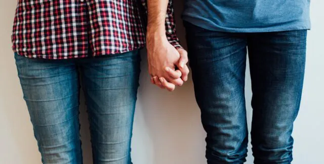 couple holding hands